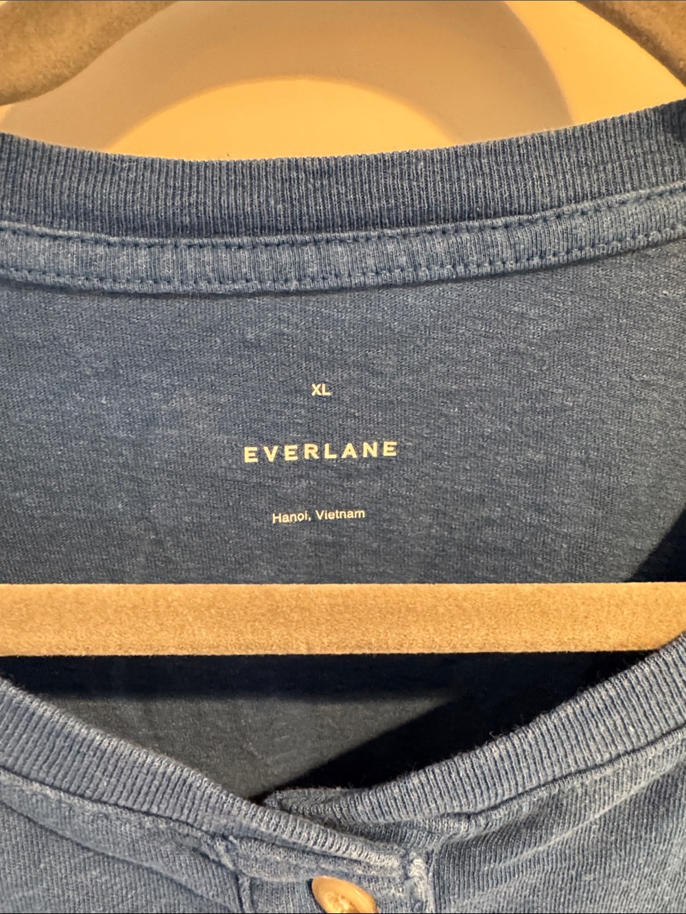 Everlane Sky Blue Short-Sleeve Henley - Picture 2 of 3